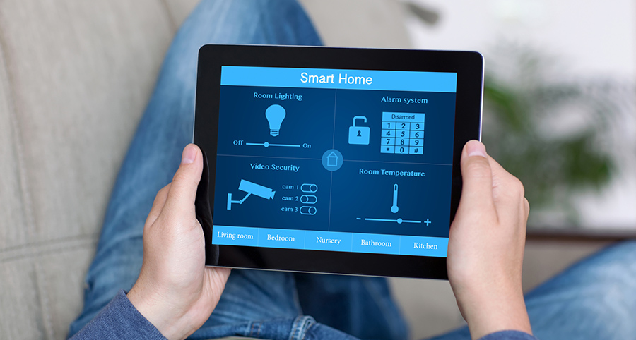 The ability to access and control security components from a mobile device is one of the top smart home trends in Scottsdale. Close-up of smart home security app.
